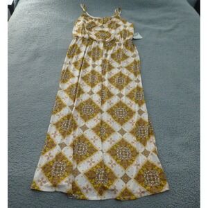 Late August Maxi Dress Womens 1X Geometric Print Spaghetti Strap Flowy NWT